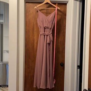 Dessy sienna lux chiffon bridesmaid dress